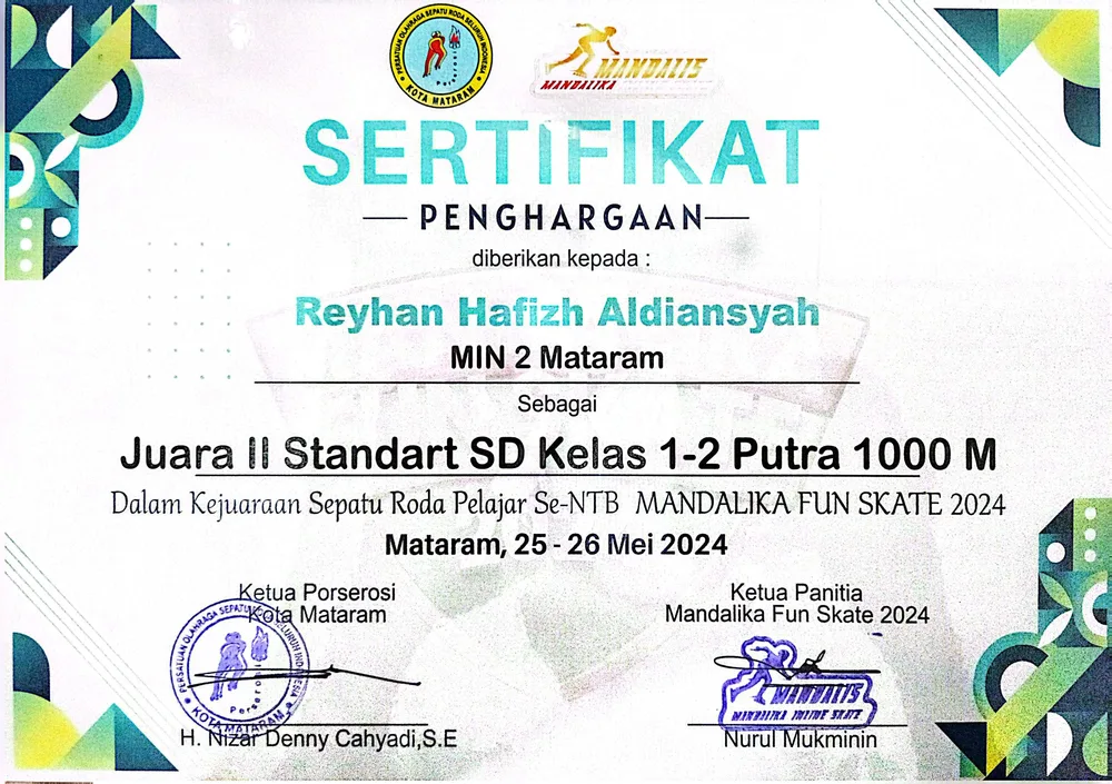 STANDARD SD KELAS 1-2 1000M